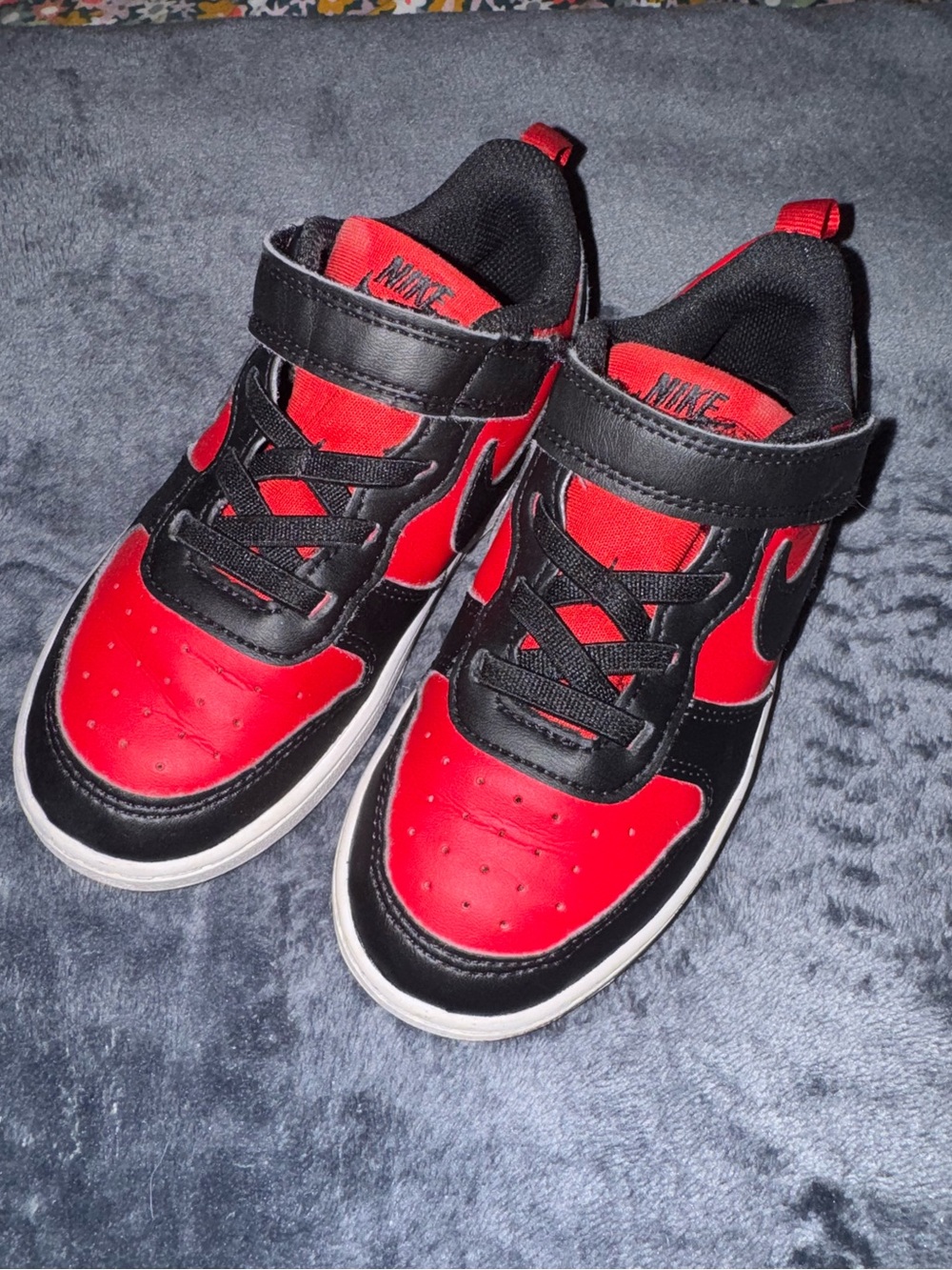 Nike Court Borough Low Recraft Toddler Sneakers Red Black White Size 10C